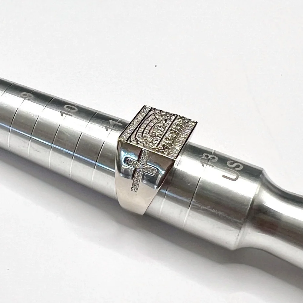925 Sterling Silver MOISSANITE Last Supper Men’s Ring Size 11 or 12